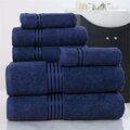 Daphnes Dinnette Cotton 100 Percent Hotel Towel Set Navy - 6 Piece DA3305489